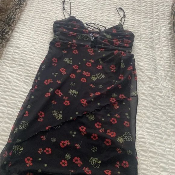 Urban Outfitters | NWT Bright Side Lace-Up Mini Dress - Picture 4 of 13